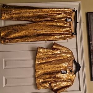 Kate Spade Gold Sequin Jumpsuit